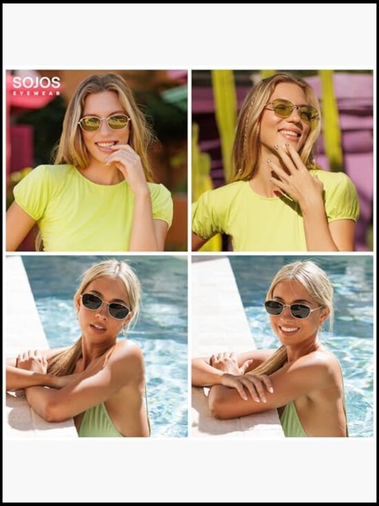 Retro Oval Polarized Sunglasses for Women Men Vintage 90s Style main image 7